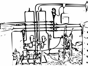 boceto de instalación de riego
